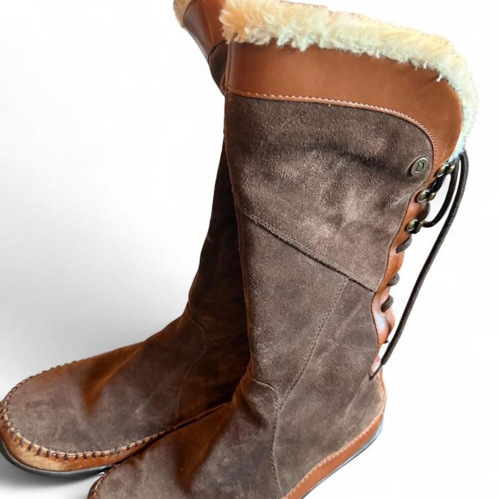 The North Face Janey Primaloft Suede Leather Winter Boots Women’s Size 8 Brown - Picture 6 of 7